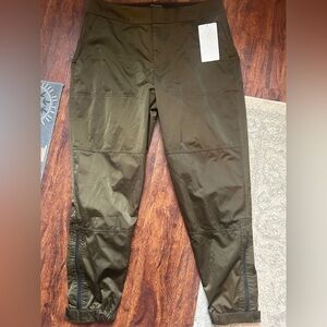 Athleta | ‘Radiant Jogger’ Olive Green Athletic Tapered Zip Ankle Jogger Size 12